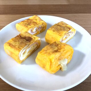 チーズとハムの卵焼き